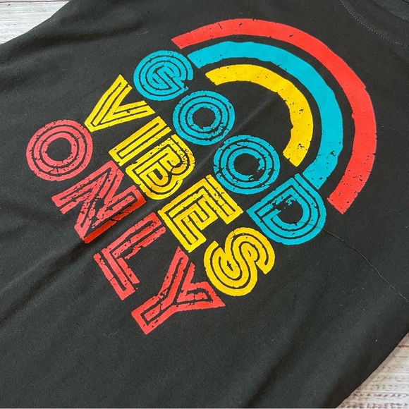 Black Good Vibes TShirt - Picture 2 of 5